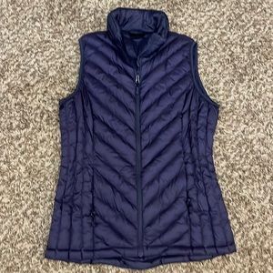 Blue puffer vest